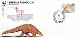 India  2017  Pangolin  Scaly Anteater  WWF  Special Cover   #15836  D  Inde Indien - Roditori