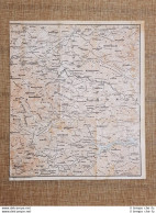 Carta O Cartina Del 1928 La Sila Grande Volpintesta Appennino Calabro T.C.I. - Geographische Kaarten
