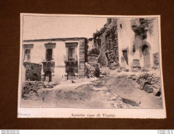 Rarissima Veduta Di Vizzini Nel 1920 Antiche Case - Catania - Other & Unclassified