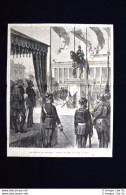 Inaugurazione Del Monumento A Federico Guglielmo III Incisione Del 1871 - Ante 1900