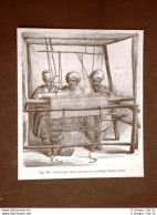 Incisione Del 1875 India La Tessitura Degli Scialli In Cascimir - Before 1900