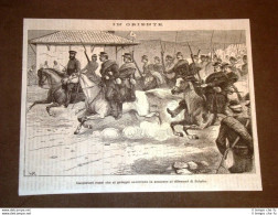 Guerra Russia Vs Turchia Nel 1877 Cacciatori Russi Corrono Verso Scipka - Ante 1900