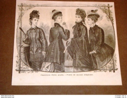 Moda E Costume In Italia Nel 1877 Paltò Di Mezza Stagione - Abito Da Donna - Avant 1900