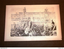 Re Umberto I Di Savoia E Regina Margherita Sicilia Nel 1881 Palermo P.Vittoria - Sonstige & Ohne Zuordnung