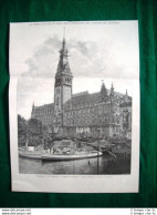 Ad Asburgo Nel 1895 - Il Rathaus + L'Isola Improvvisata Nel Lago Alster - Avant 1900