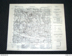 Grande Carta Topografica Corteolona E Dintorni Dettagliatissima I.G.M. - Carte Geographique