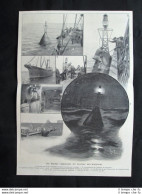 Boe Luminose Altopiano Minquiers + Bombe A Costantinopoli Stampa Del 1905 - Other & Unclassified