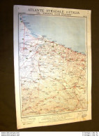 Carta Geografica O Mappa Barletta Matera Giovinazzo Touring Club Italiano 1922 - Carte Geographique