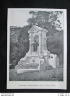 Monumento Di Auguste Burdeau A Lione Stampa Del 1903 - Other & Unclassified