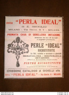 Pubblicità Del 1914 Perle Ideal Ditta Perla Ideal Di E. Broglio Milano - Sonstige & Ohne Zuordnung