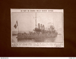 Porto Di Genova Nel 1914 WW1 Incrociatore Jeanne D'Arc Marina Di Guerra Francese - Otros & Sin Clasificación