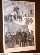 Stampa Del 1891 Il Naufragio Della Nave Utopia Dinanzi A Gibilterra - Before 1900