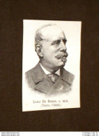 Deputato O Onorevole Nel 1893 Luigi De Riseis Di Vasto Chieti - Avant 1900