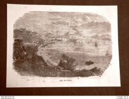 Rara Veduta Della Baia E Golfo Di Napoli Del 1865 + Presidente Abraham Lincoln - Before 1900