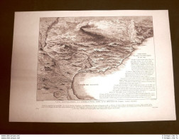 Carta Orografica Del Vulcano Etna Recupero Sicilia Voyage Pittoresque Saint Non - Other & Unclassified