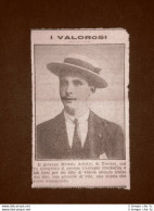 Modolo Achille Di Treviso Nel 1914 Premio Carnegie Per Salvataggio Donna Sile - Andere & Zonder Classificatie