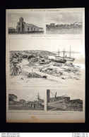 Il Ciclone Di Diego Suarez, In Madagascar + Paris Bazar Incisione Del 1894 - Before 1900