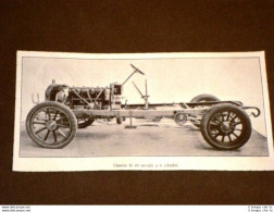 Auto E Automobilismo Nel 1906 Chassis Di 40 Cavalli A 6 Cilindri - Andere & Zonder Classificatie