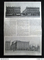 Due Dei Padiglioni Di Piazza Stanislao: Teatro Di Nancy Stampa Del 1907 - Autres & Non Classés