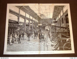 Esposizione Nazionale Di Milano Nel 1881 Galleria Delle Macchine - Andere & Zonder Classificatie