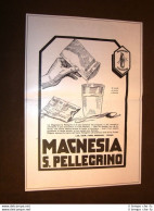 Pubblicità Dei Primi Del 1900 Magnesia San Pellegrino - Andere & Zonder Classificatie