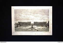 Le Garde Et Place Louis XV,Paris,France Incisione Del 1850 L'Univers Pittoresque - Voor 1900