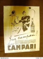 Pubblicità Del 1940 Liquore Cordial Campari Due Campari! Davide Campari Milano - Otros & Sin Clasificación
