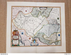 Carta Geografica O Mappa Aragon Arragonia Regnum Anno 1621 Di J. Blaeu Ristampa - Geographical Maps