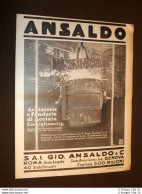 Pubblicità Del 1920 Acciaierie E Fonderie D'acciaio Ansaldo Tema #008 - Other & Unclassified