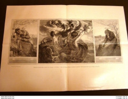 Venezia Nel 1901 Esposizione Di Belle Arti Gloria! Trittico Di Giuseppe Mentessi - Otros & Sin Clasificación