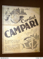Pubblicità Del 1940 Liquore Cordial Campari Una Volta... Oggi Tema #5 - Autres & Non Classés