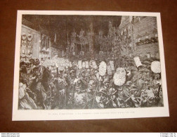 Feste Di Amsterdam Nel 1879 Ritirata Fiaccole Piazza Del Dam Olanda Paesi Bassi - Antes 1900