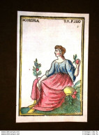Pomona Dea Dei Frutti Settecentina Acquerellata A Mano Del 1785 Andre Declaustre - Prints & Engravings