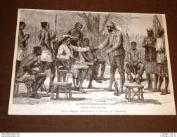 Illustrazione Del Viaggio Attraverso L'Africa Di Cameron Del 1878 Re Del Congo - Vor 1900