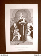 La Madonna Della Famiglia Meyer Hans Holbein Acquaforte Del 1888 - Avant 1900