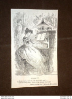 Donna Che Suona Il Pianoforte Disegno Di Marcelin - Voor 1900