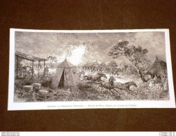 Sudan Francaise En 1889 Incendie Au Campement D'Arondou - Vor 1900