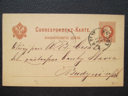 GANZSACHE Louny - Budyně Nad Ohří Slavia 1880  Böhmen   // P5966 - Cartas & Documentos
