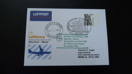 Premier Vol First Flight Munchen Miami Airbus A340 Lufthansa 2003 - First Flight Covers
