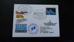 Card Posted At Sea Paquebot Stena Germanica Mare Balticum Flown On Lufthansa Flight Kiel Frankfurt 2003 - Lettres & Documents