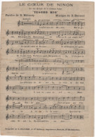 Partitions-LE COEUR DE NINON Paroles D'E Millandy, Musique D'E Becucci - Partitions Musicales Anciennes