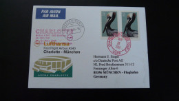 Premier Vol First Flight Charlotte Munchen Airbus A340 Lufthansa 2004 - Storia Postale