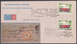 Inde India 1982 Special Cover Inpex, Stamp Exhibition, Philately Day, Queen Victoria Stamp Cover, Pictorial Postmark - Brieven En Documenten