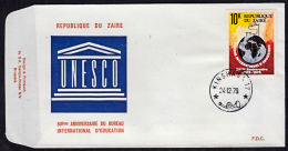 Ca0136 ZAIRE 1979, SG 975 50th Anniv Intl Bureau Of Education,  FDC - 1971-1979