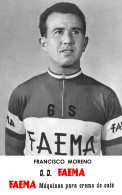 PHOTO CYCLISME REENFORCE GRAND QUALITÉ ( NO CARTE ), FRANCISCO MORENO TEAM FAEMA 1958 - Ciclismo