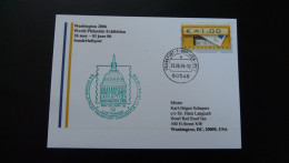 Vol Special Flight Frankfurt To Washington Philatelic Exhibition Lufthansa 2006 - Primeros Vuelos