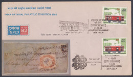 Inde India 1983 Special Cover Inpex, Stamp Exhibition, AeroPhilately Day, Queen Victoria Stamp, Pictorial Postmark - Covers & Documents