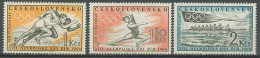 Czechoslovakia 1960 Olympic Games Rome, Athletics, Gymnastics, Rowing Set Of 3 MNH - Sommer 1960: Rom