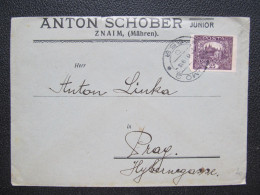 BRIEF Znojmo - Praha Anton Schober 1919  // P5990 - Covers & Documents