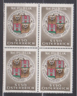 1966 , Mi 1206 ** (1) -  4er Block Postfrisch - Landeskunstausstellung - " Wiener Neustadt 1440 - 1493 " - Nuevos